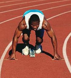 photo of athlete at the starting grid