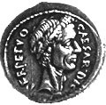 photo of an old roman coin
