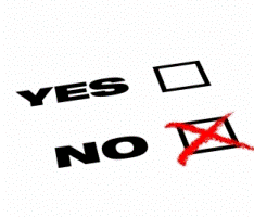 image of voting displaying yes and no