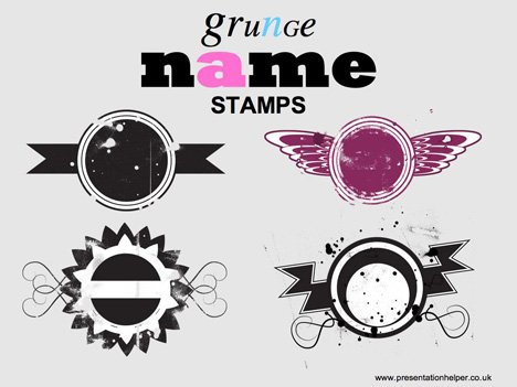 grunge stamps