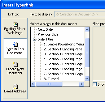 insert hyperlink
