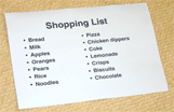 powerpoint shopping list