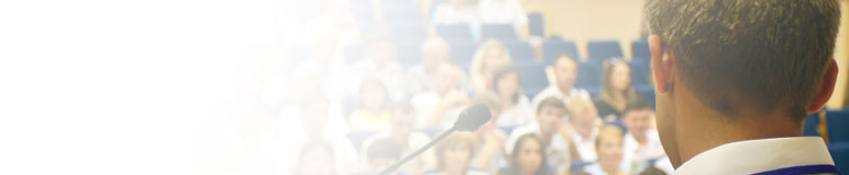 a speech being given