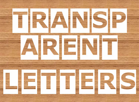 Transparent Letters